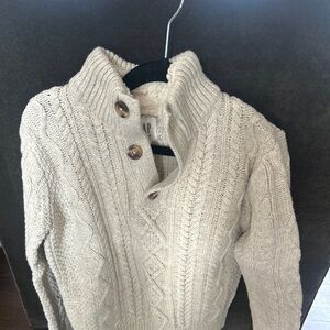 GAP Boys Beige Cable Knit Sweater